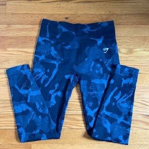 Army Blue Scrunch Butt Gymshark Seamless Leggings